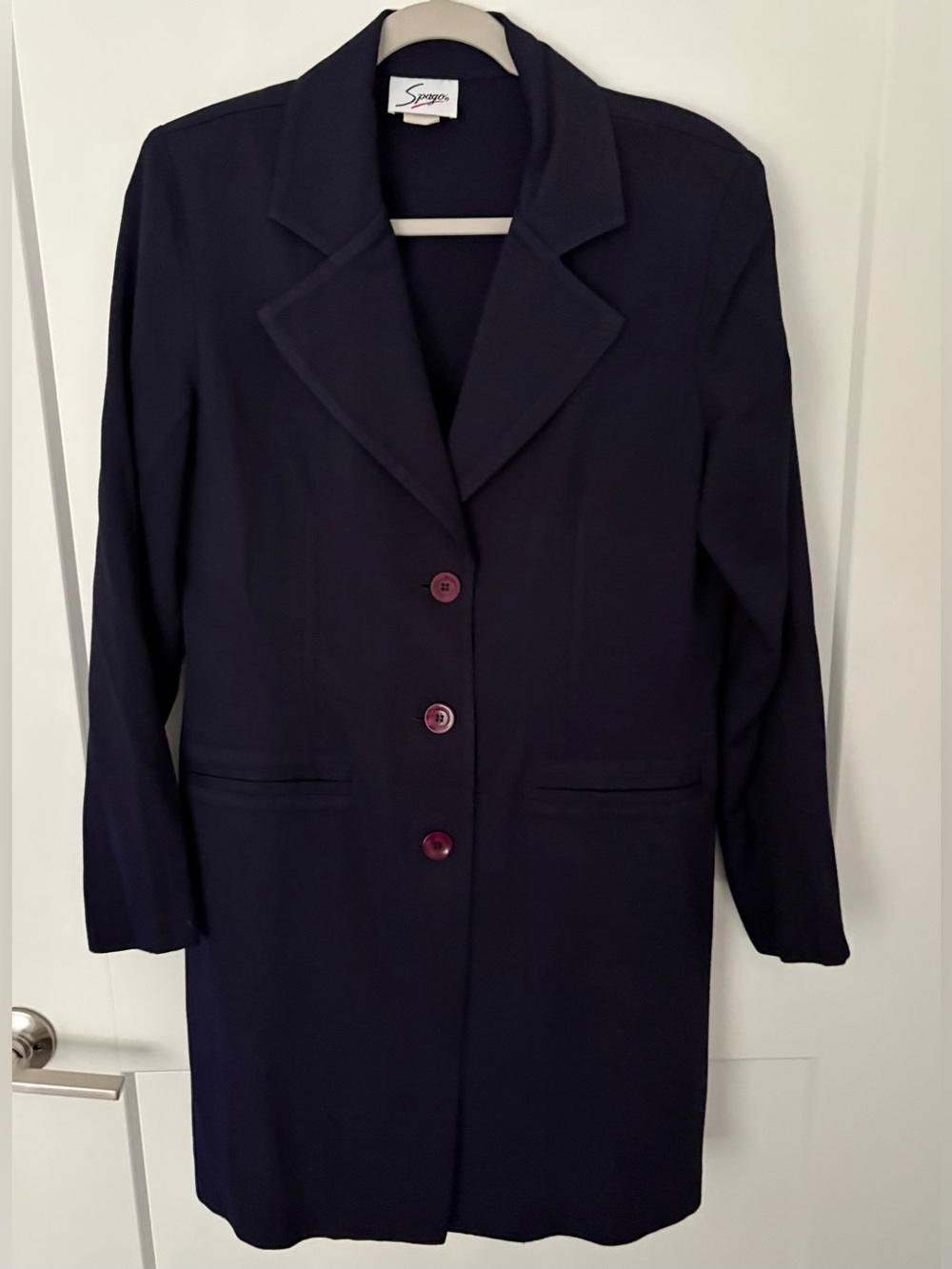 Vintage Spago Navy Blue Longline Blazer
